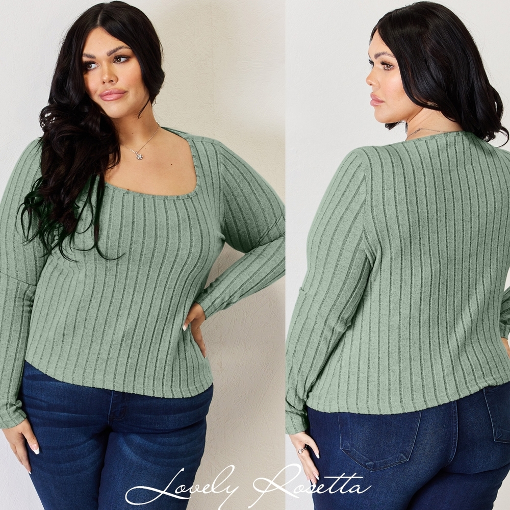 Women's Ribbed Rust Top - Picture 13 of 15